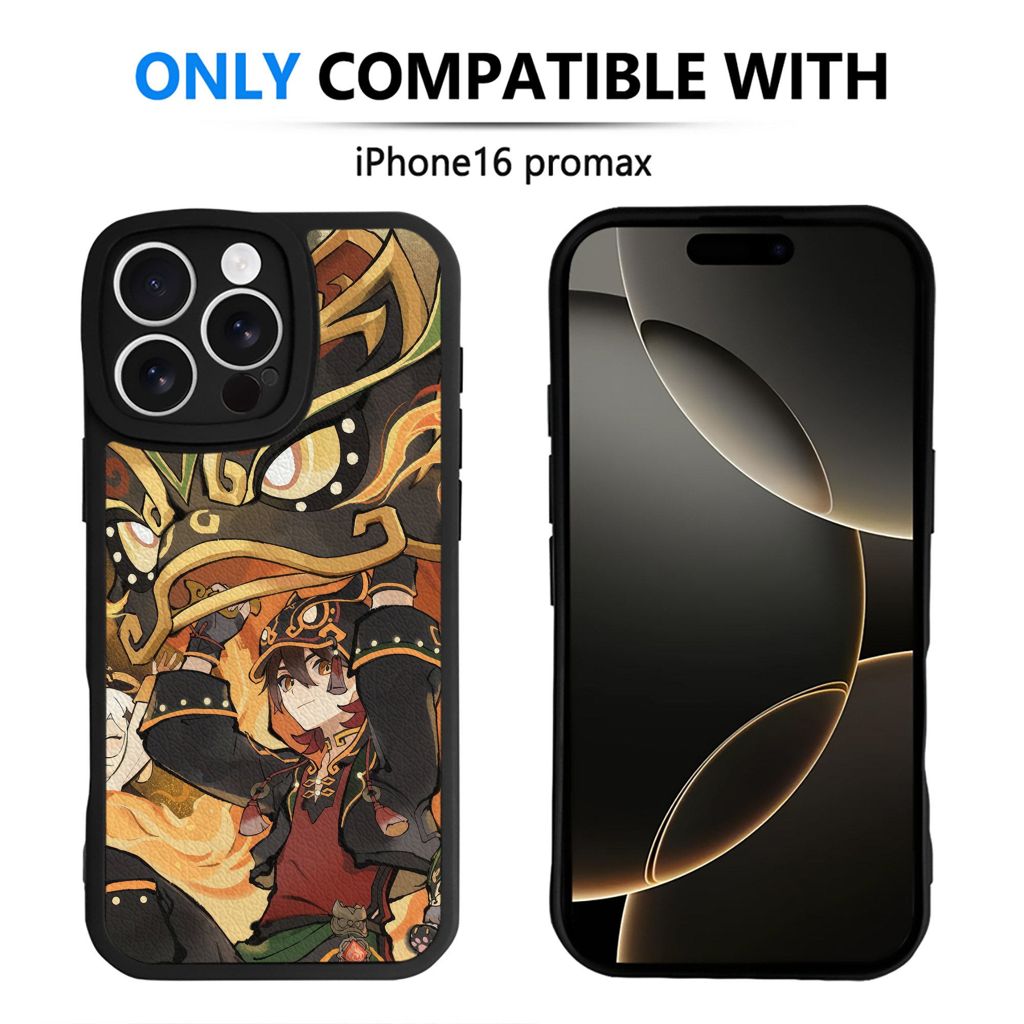げんし神 genshin 【iPhone 16シリーズ対応】シリコンスマホケース（レザー調） 材質：シリコン